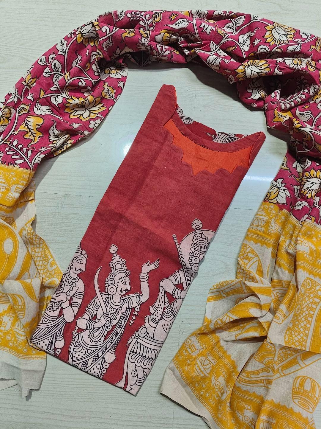 Kalamkari Kurti With Dupatta  KK86