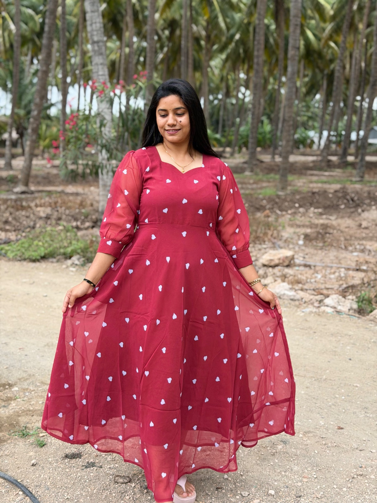 Georgette Floral Frock GFF05