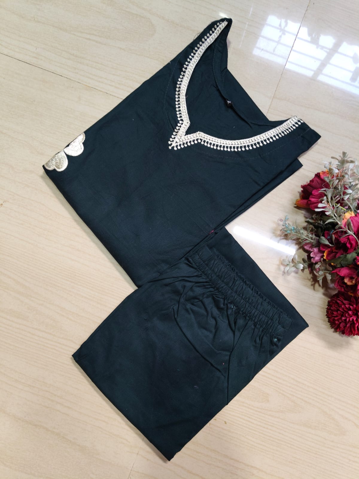 V neck Kurthi with Pant  ALN60