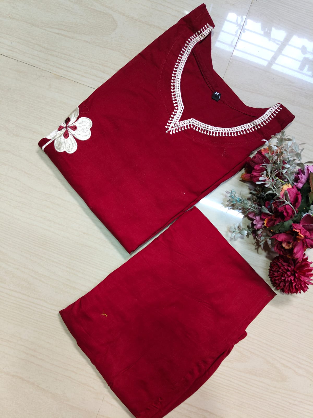 V neck Kurthi with Pant  ALN61