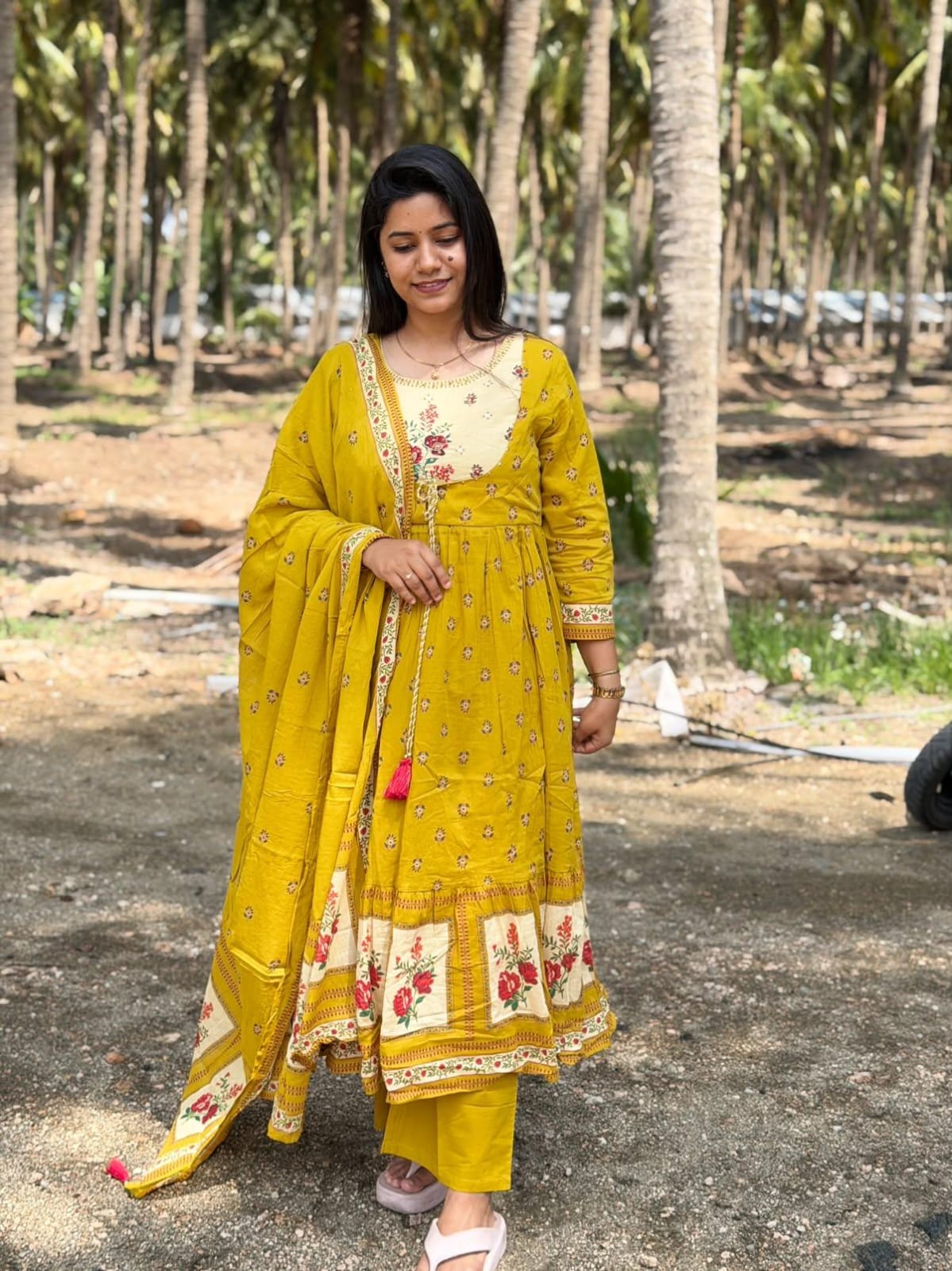 Cotton Floral Anarkali - CA63