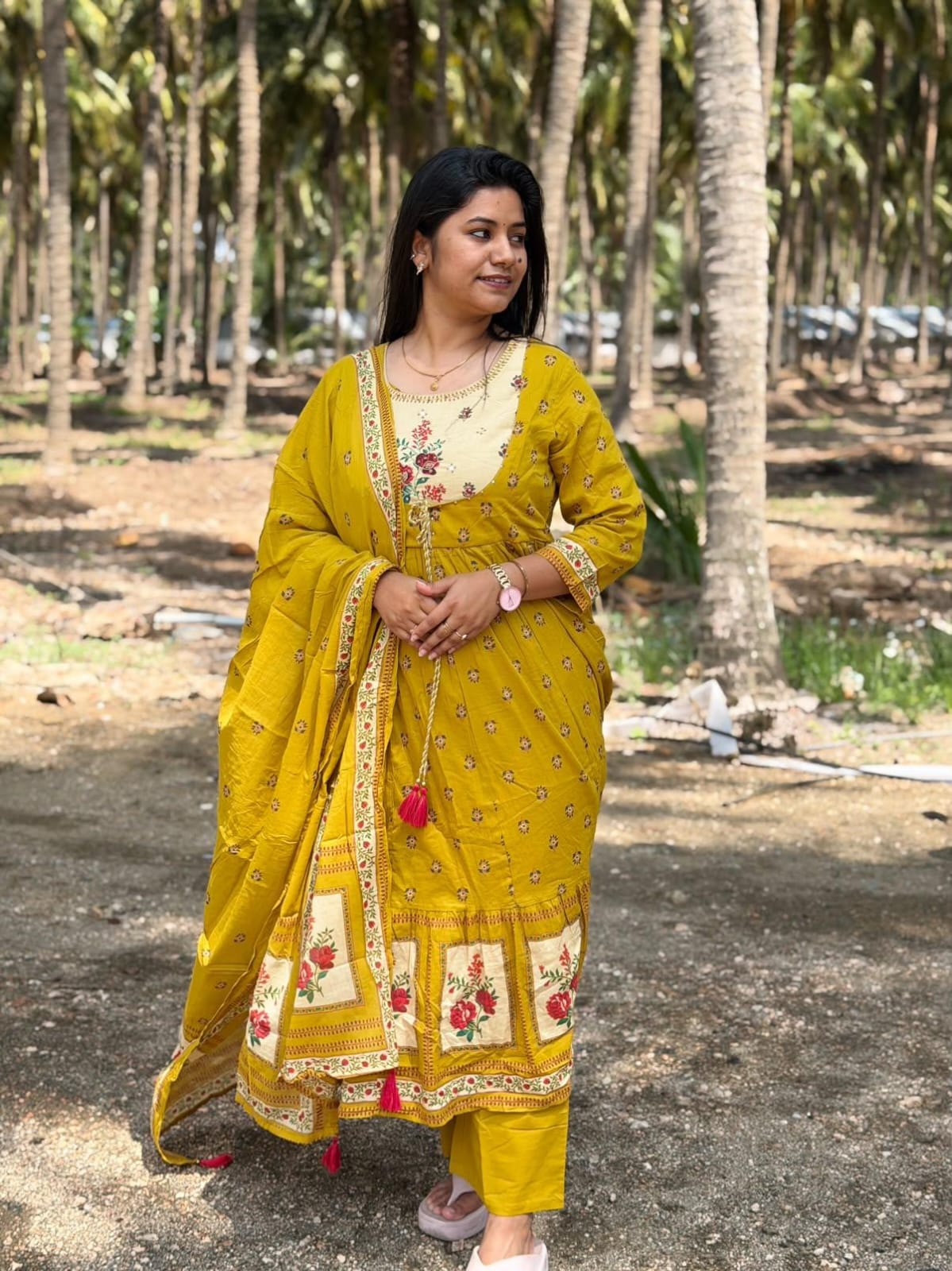 Cotton Floral Anarkali - CA63
