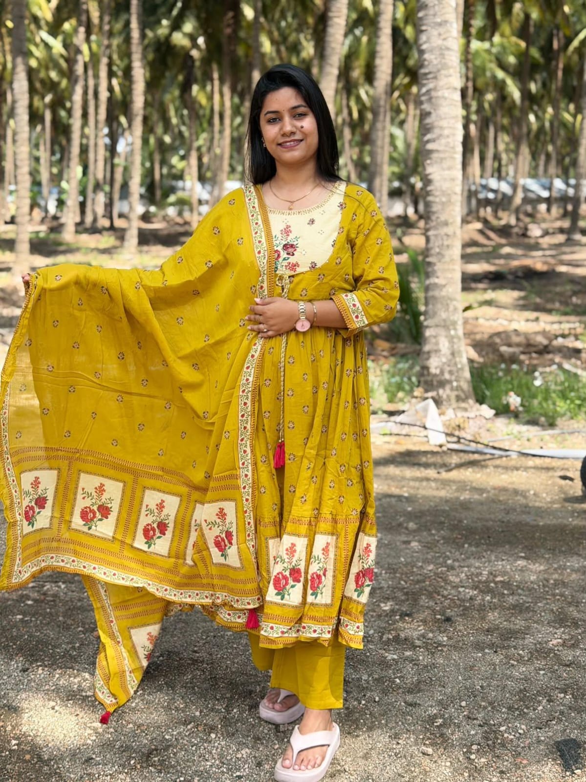 Cotton Floral Anarkali - CA63
