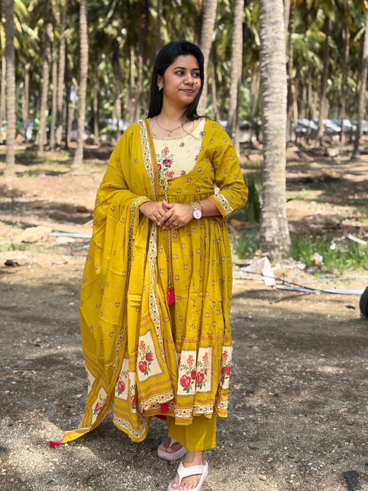 Cotton Floral Anarkali - CA63