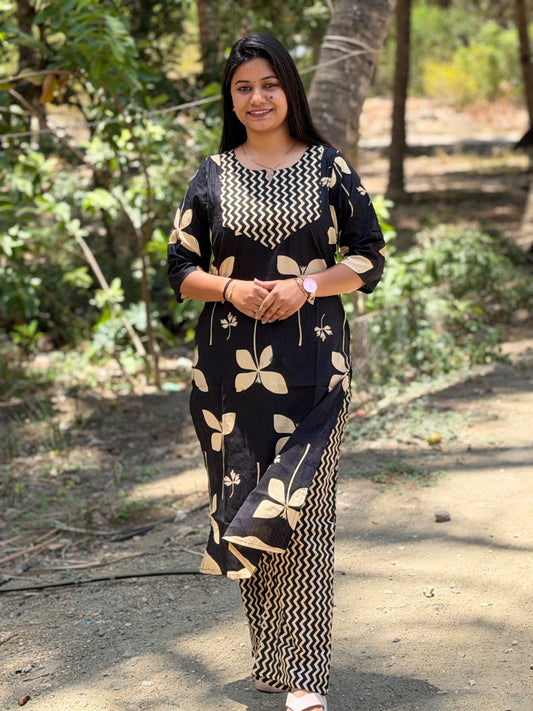 V neck Kurthi with Pant  ALN64