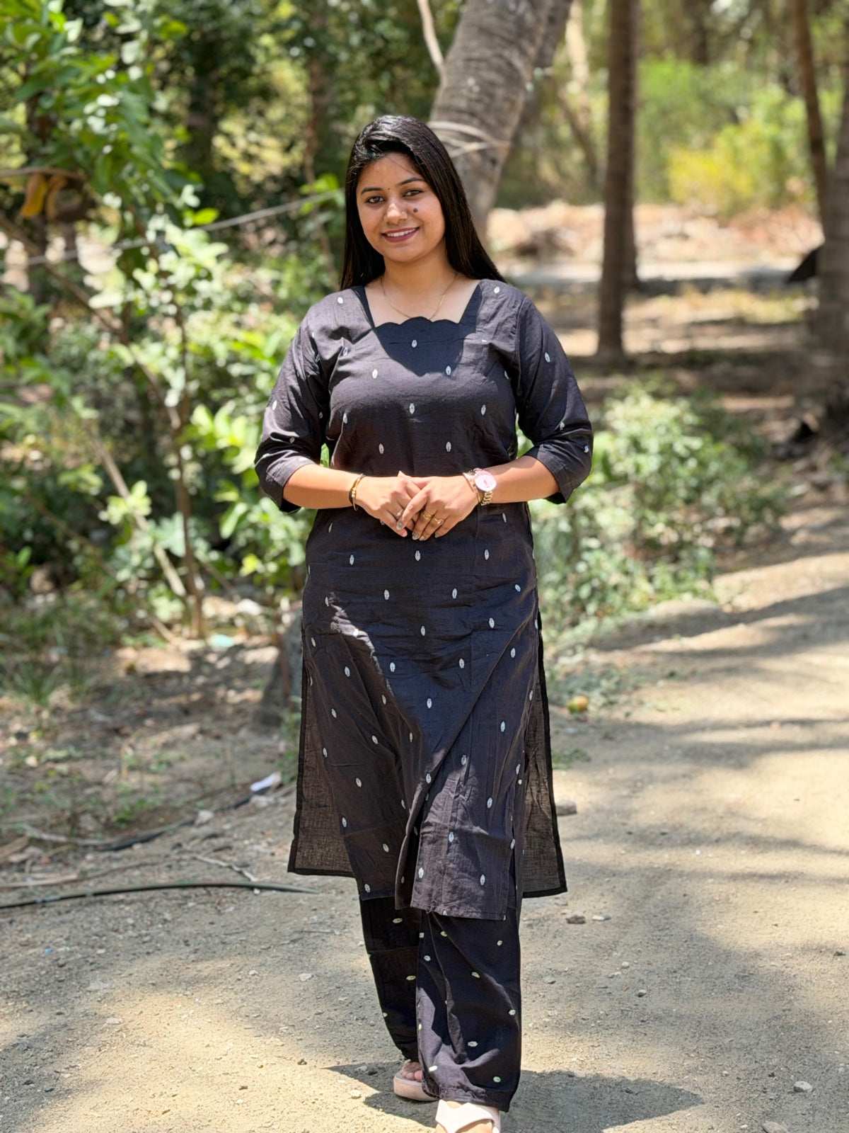 V neck Kurthi with Pant  ALN65
