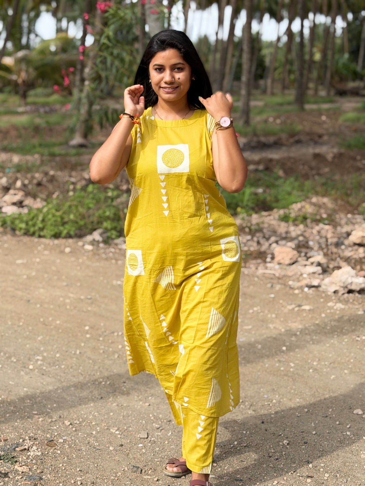 Premium Cotton A Line Kurti  VP67 (Sleeve Attached Inside)