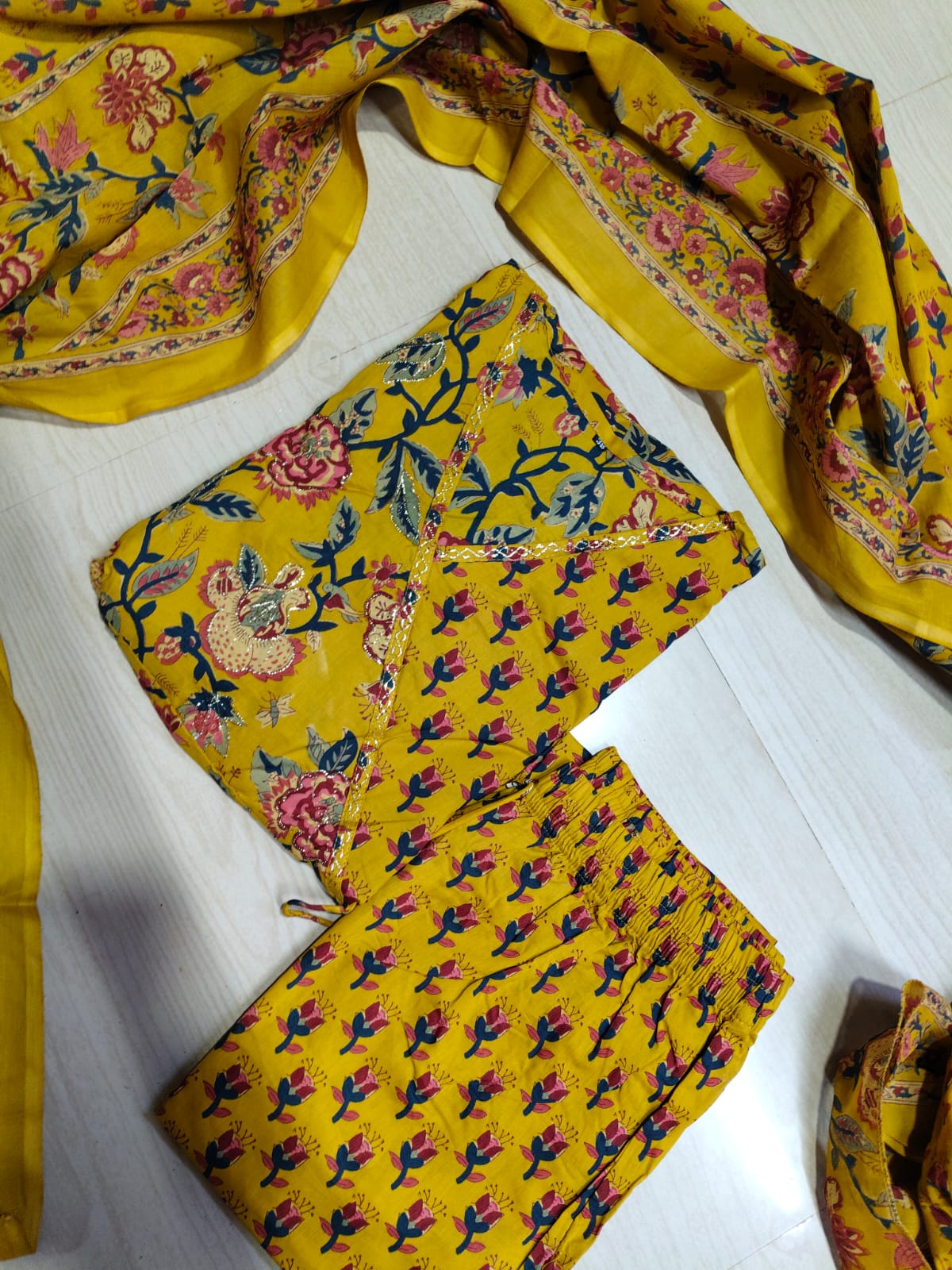 Cotton Floral Anarkali - CA67