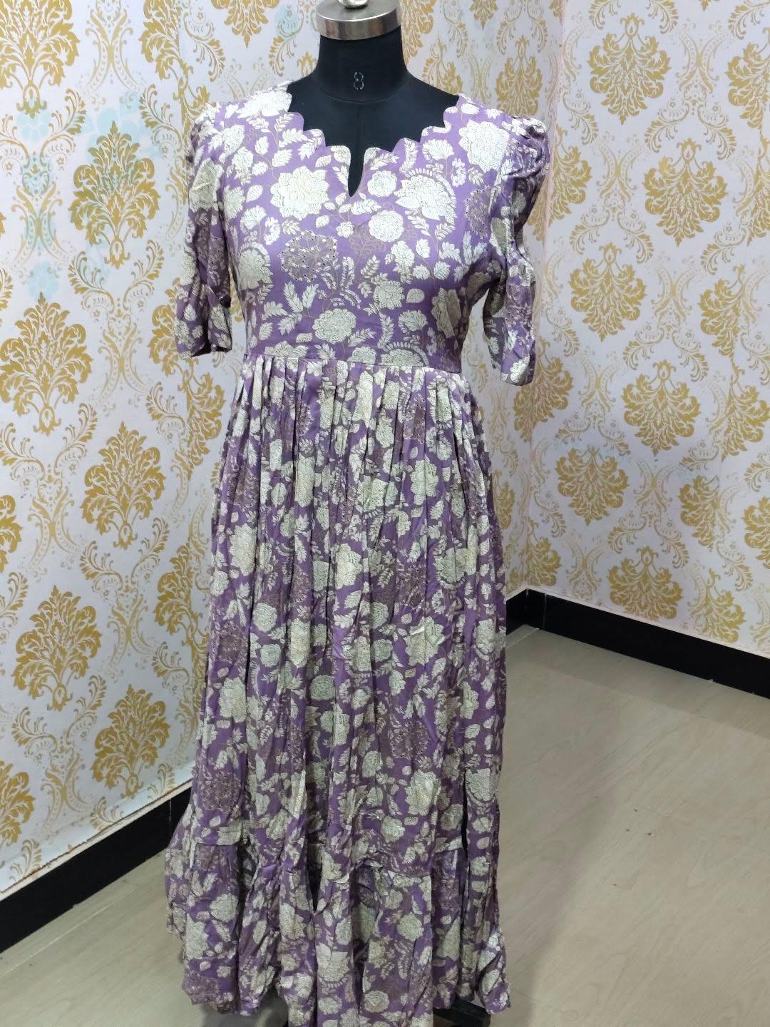 Premium Rayon Floral Frock - CFF167
