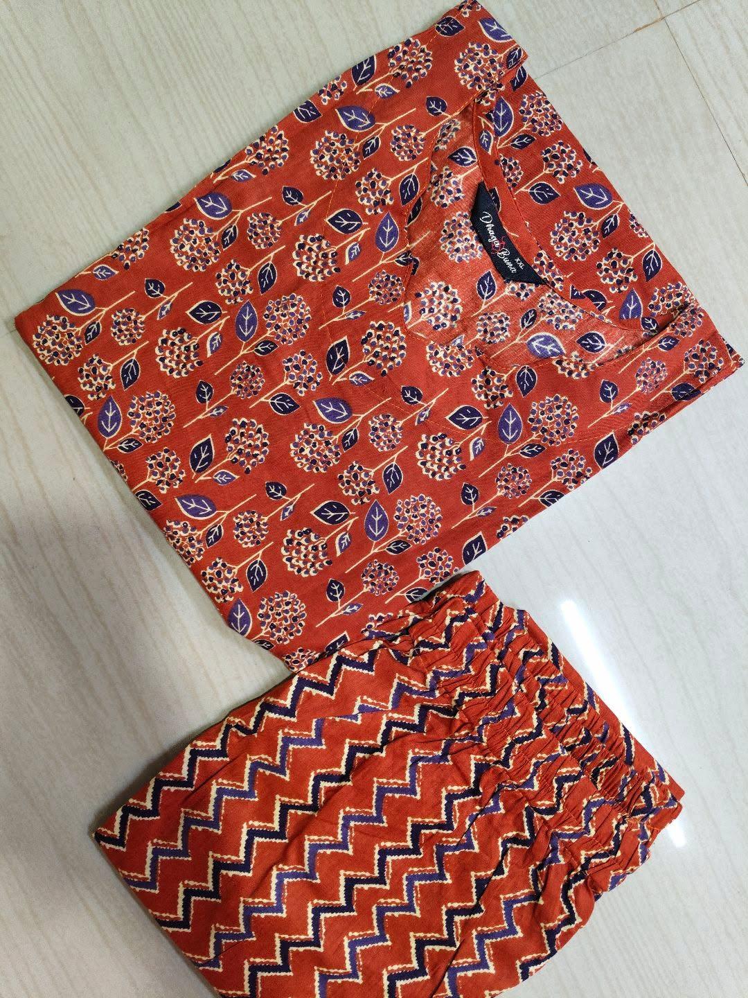 V neck Kurthi with Pant  ALN68