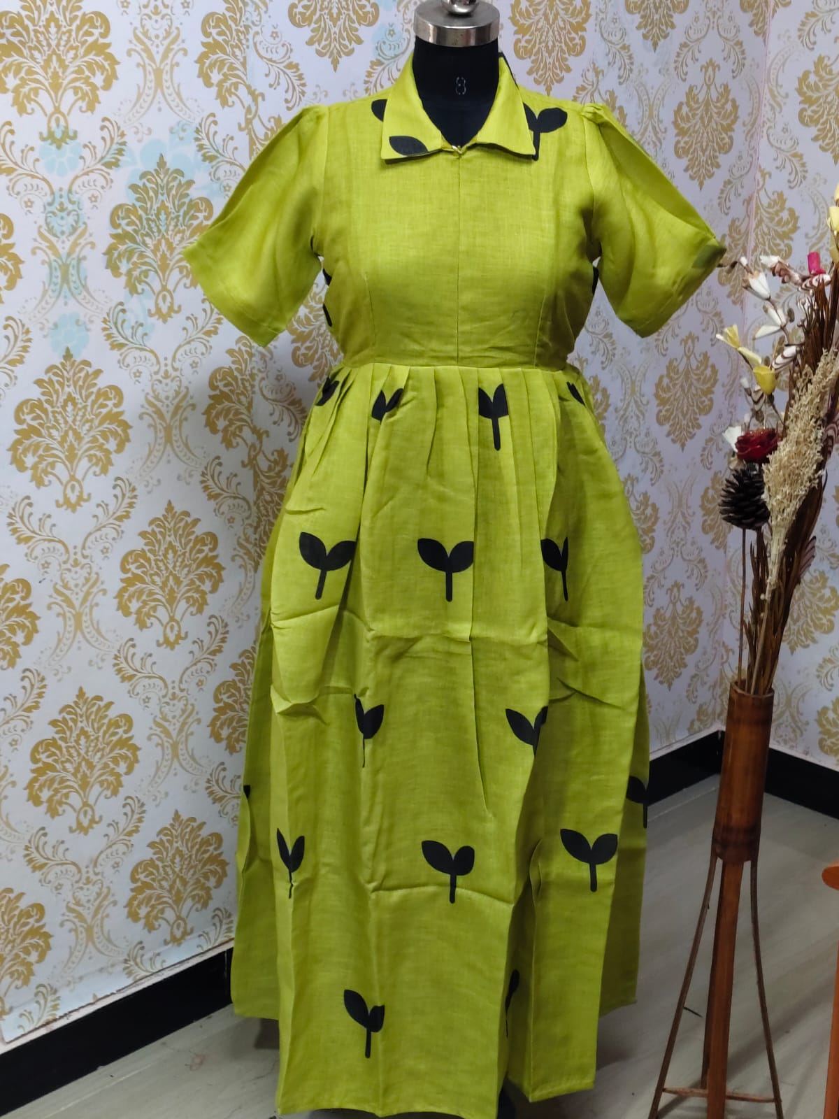 Linen Cotton Feeding Frock  IFF68
