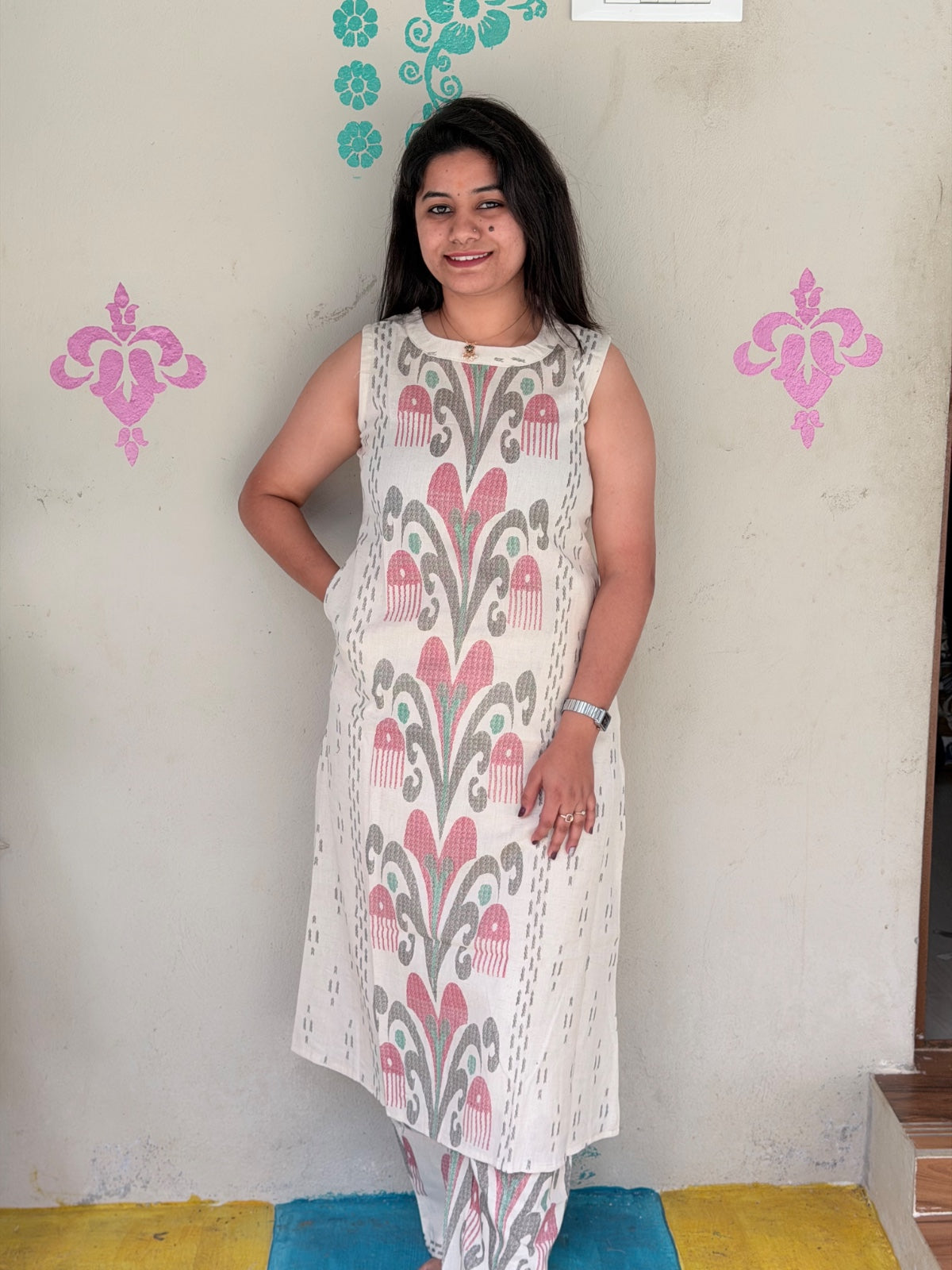 Premium Cotton A Line Kurti  VP69 (Sleeve Attached Inside)