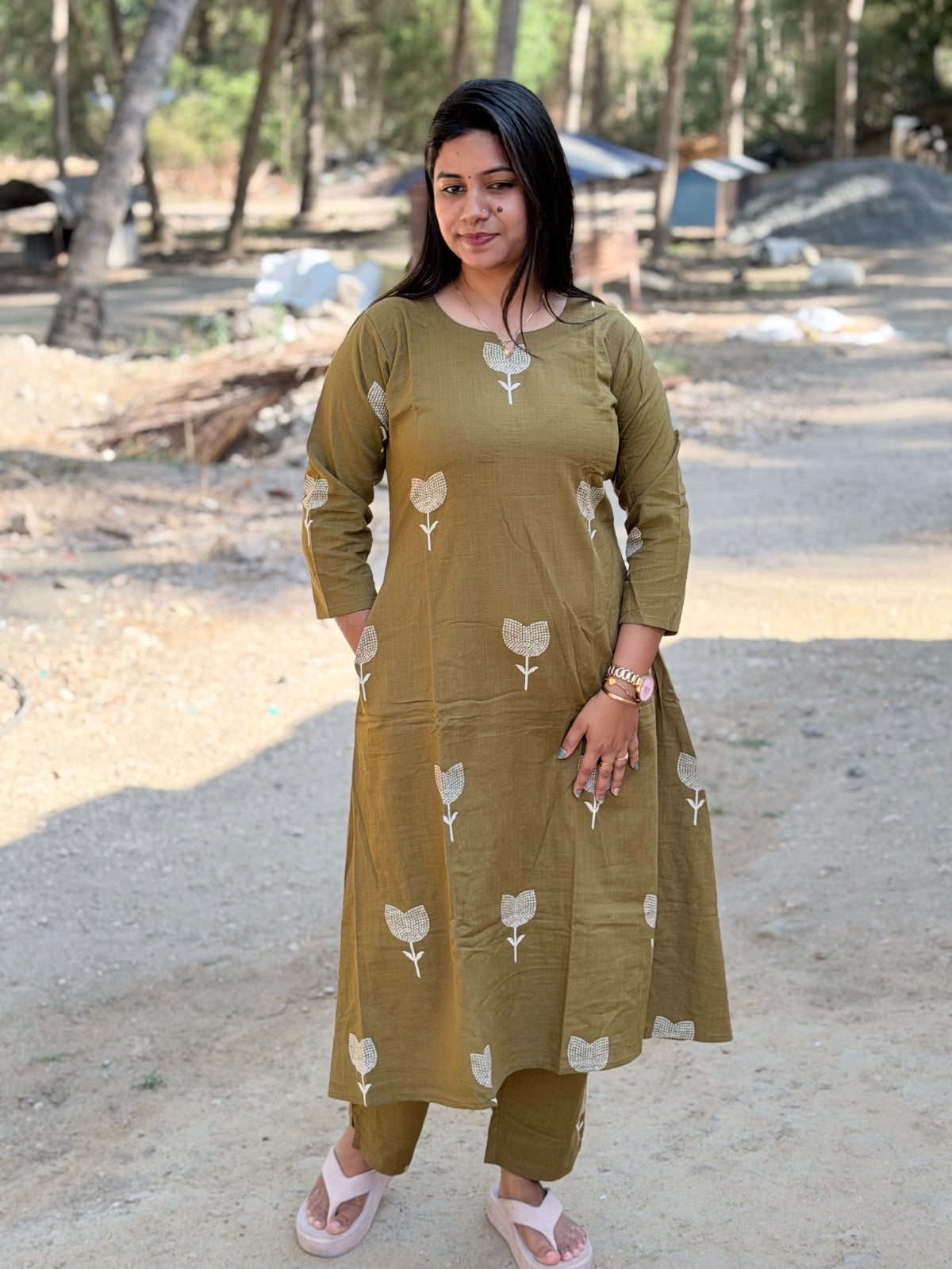 A  Line Cotton Kurti  AL69