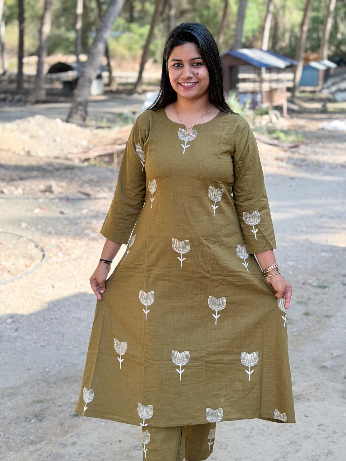 A  Line Cotton Kurti  AL69