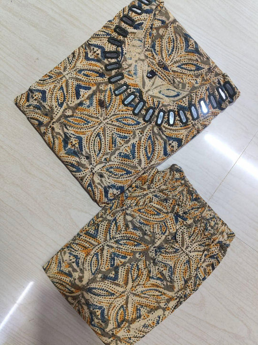Kalamkari Kurti With Phant  PKA06