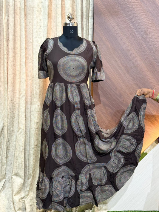 Premium Rayon Floral Frock RF06