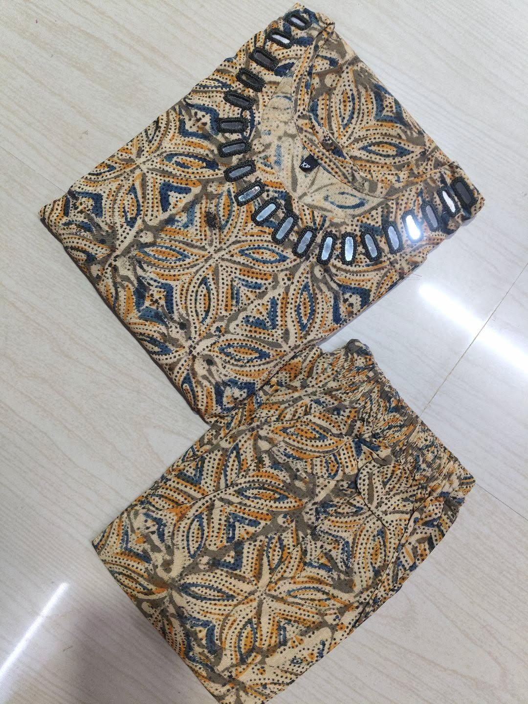 Kalamkari Kurti With Phant  PKA06