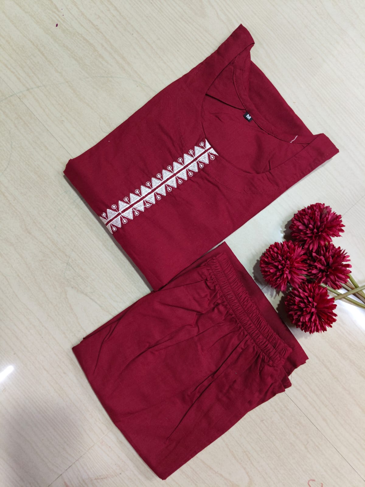 V neck Kurthi with Pant  ALN06