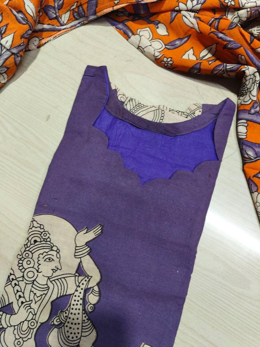 Kalamkari Kurti With Dupatta  KK82