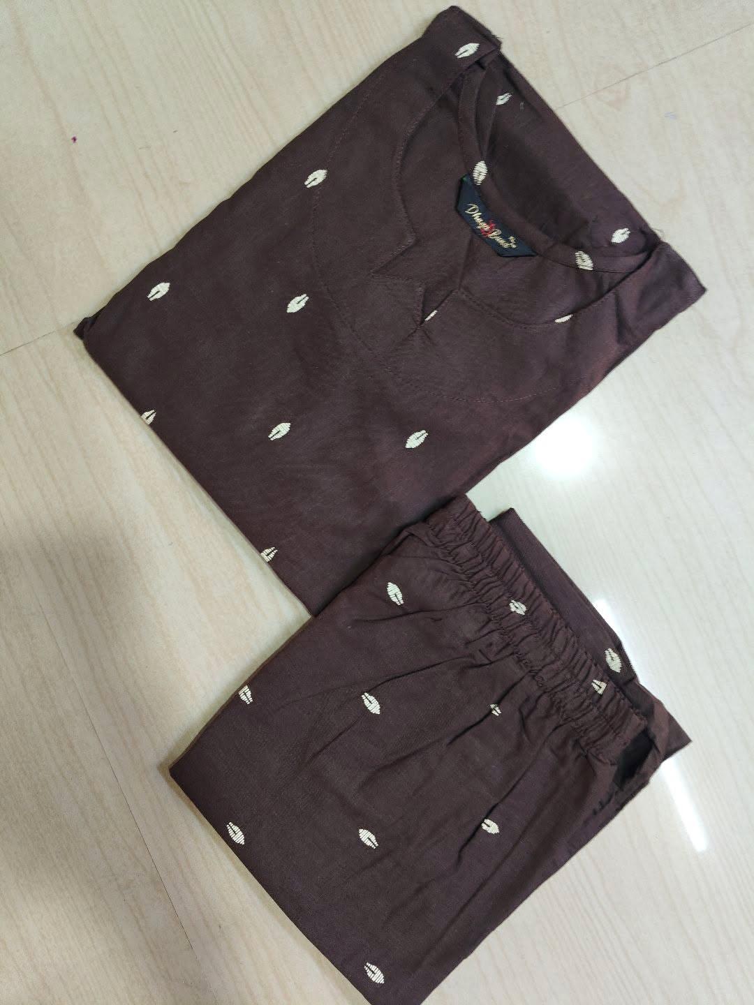 V neck Kurthi with Pant  ALN70