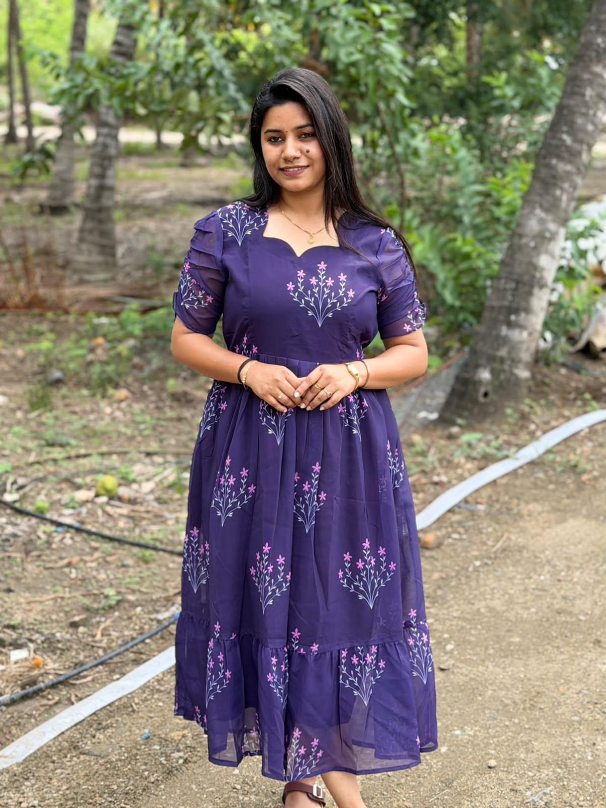 Georgette Floral Frock GFF70