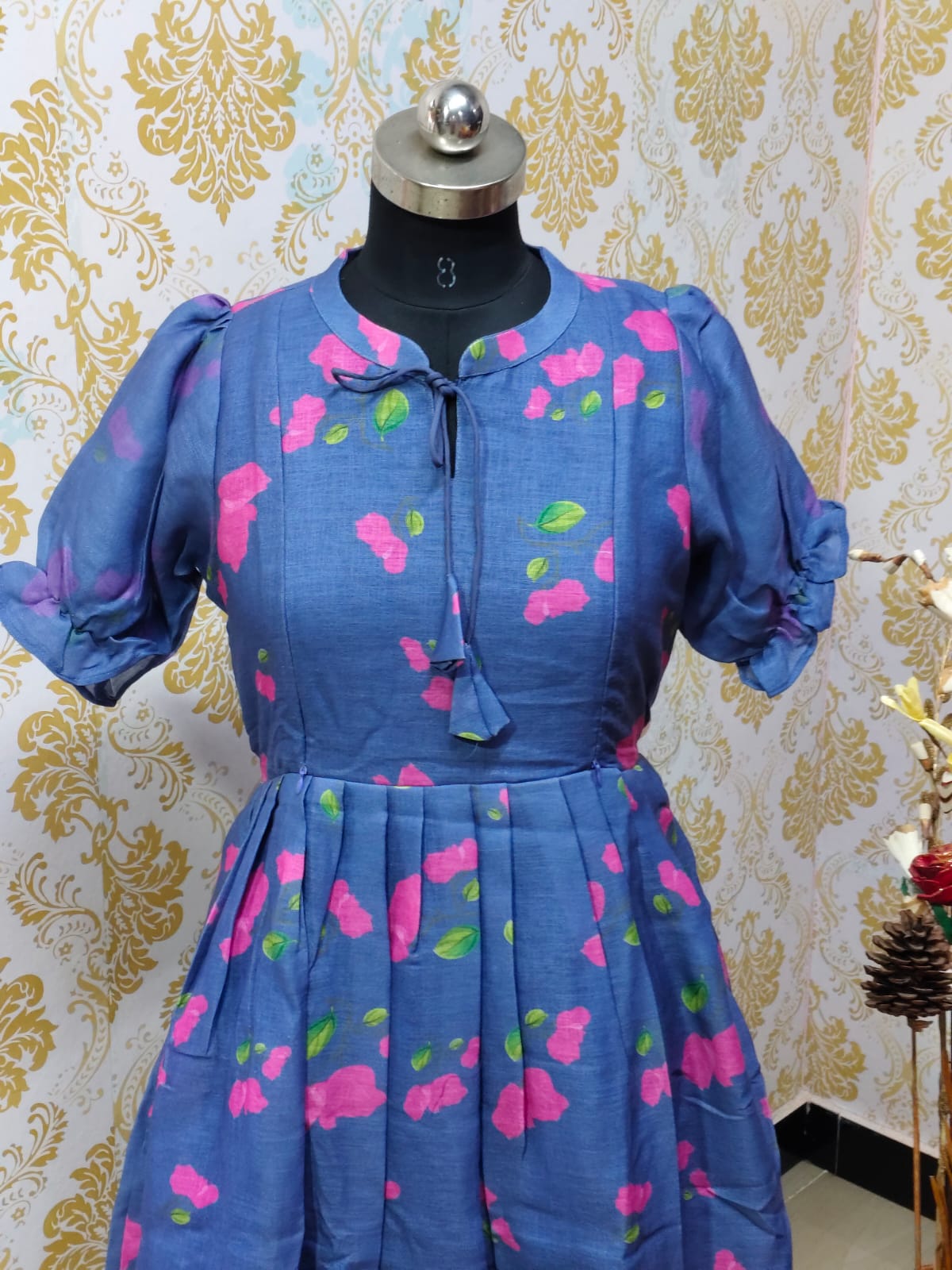 Linen Cotton Feeding Frock  IFF70