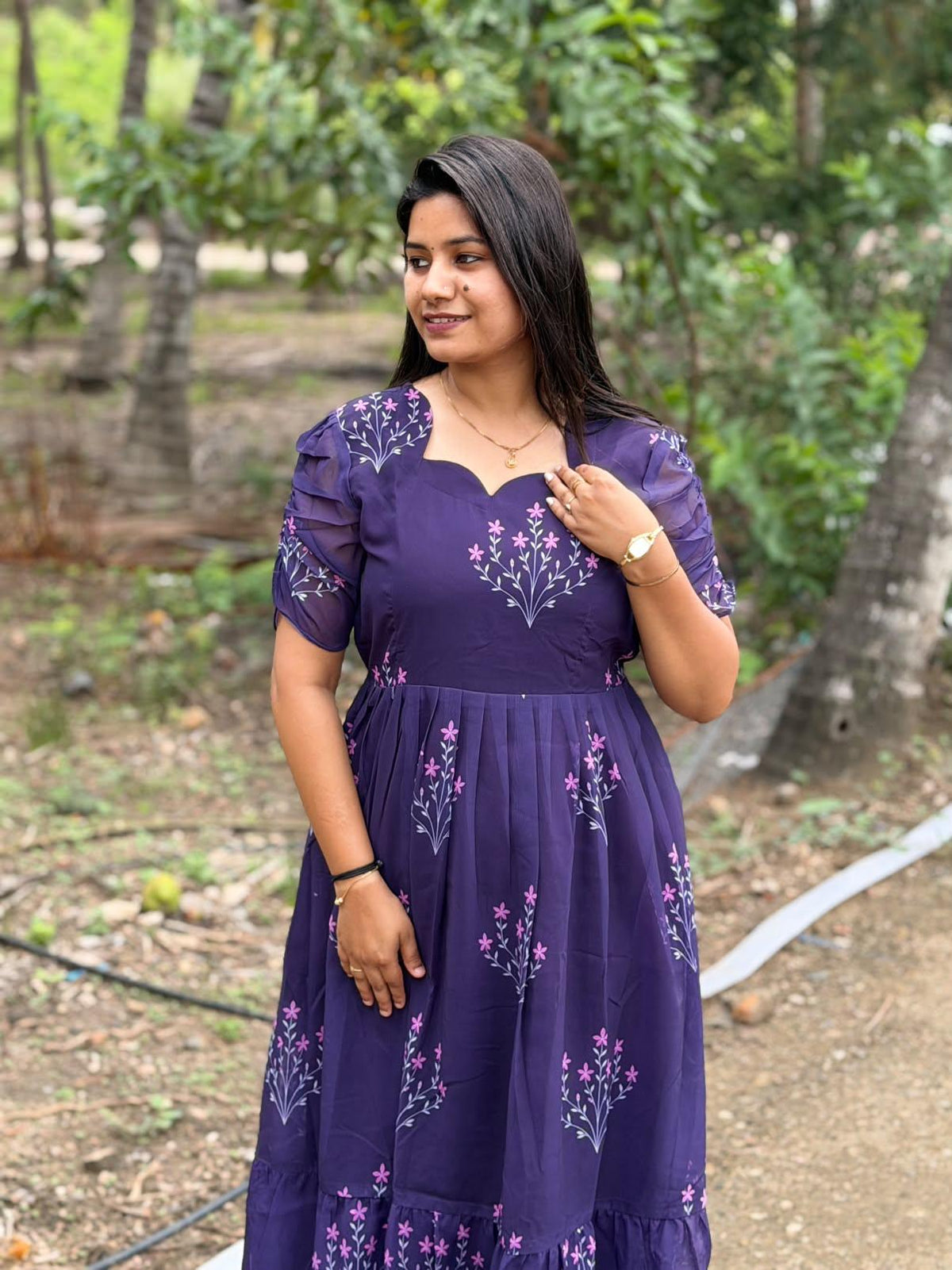 Georgette Floral Frock GFF70
