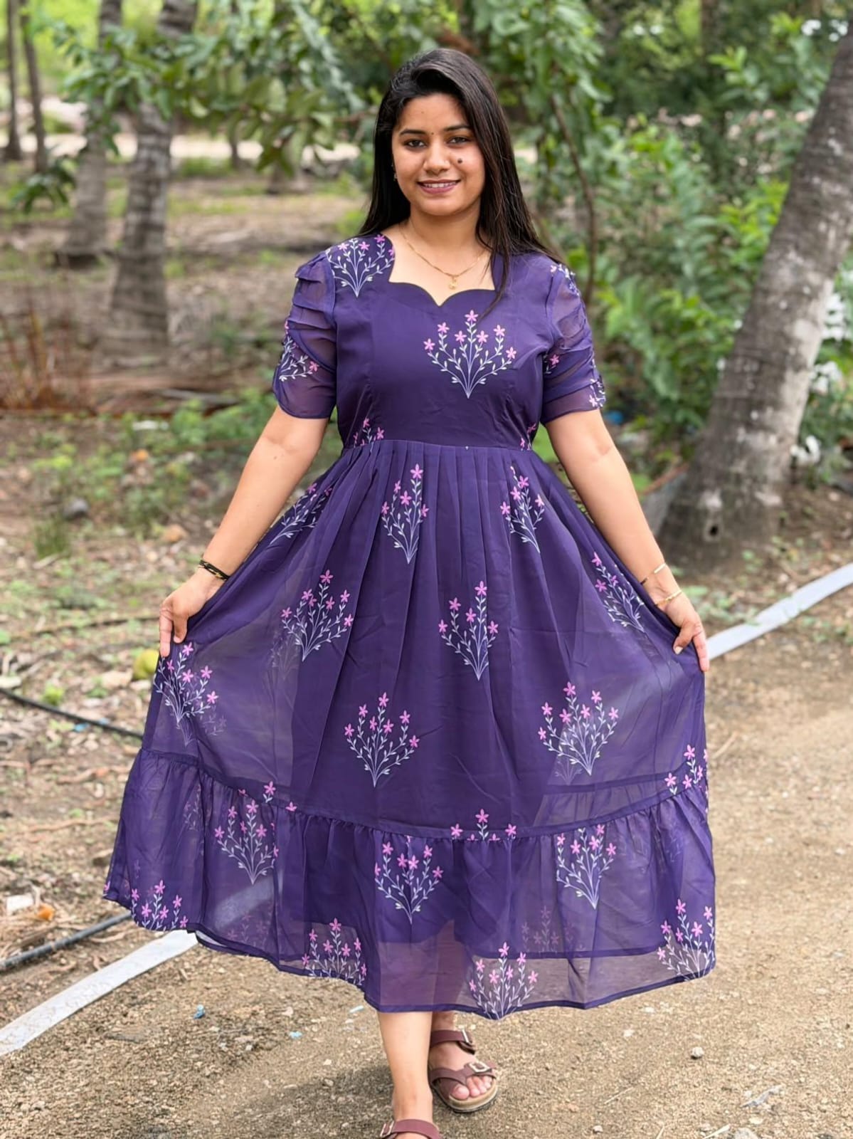 Georgette Floral Frock GFF70
