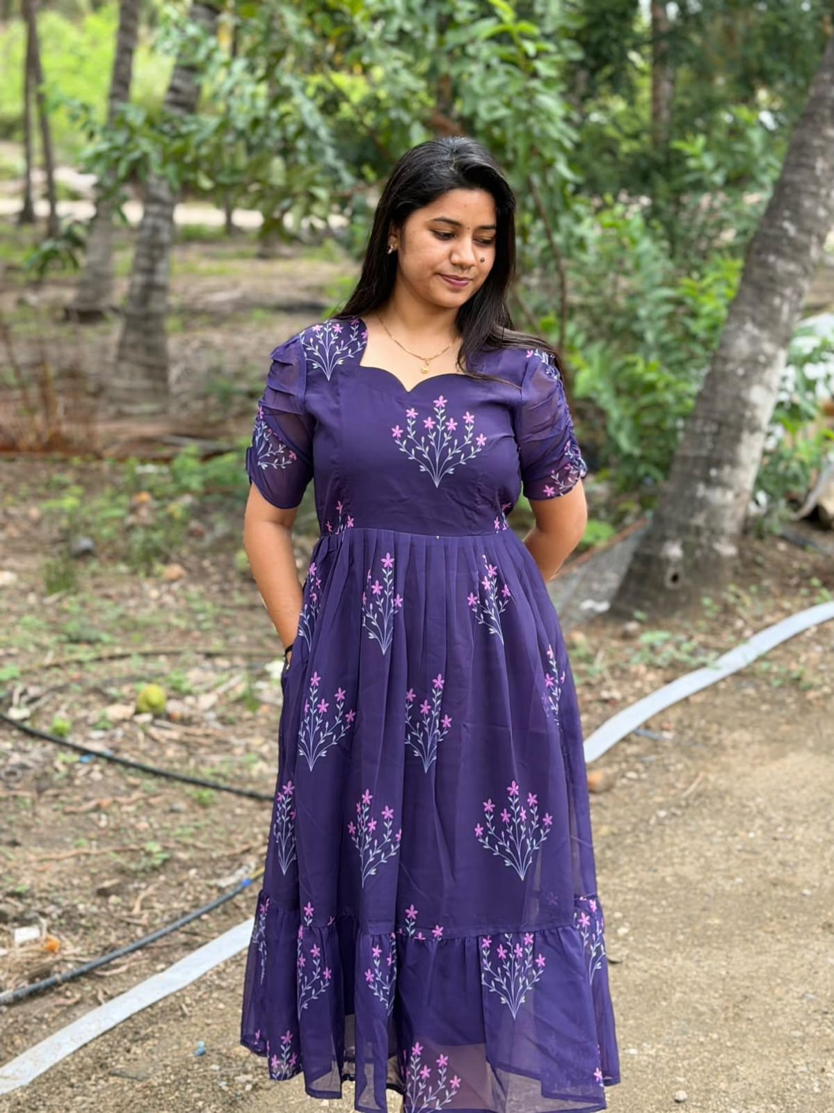 Georgette Floral Frock GFF70