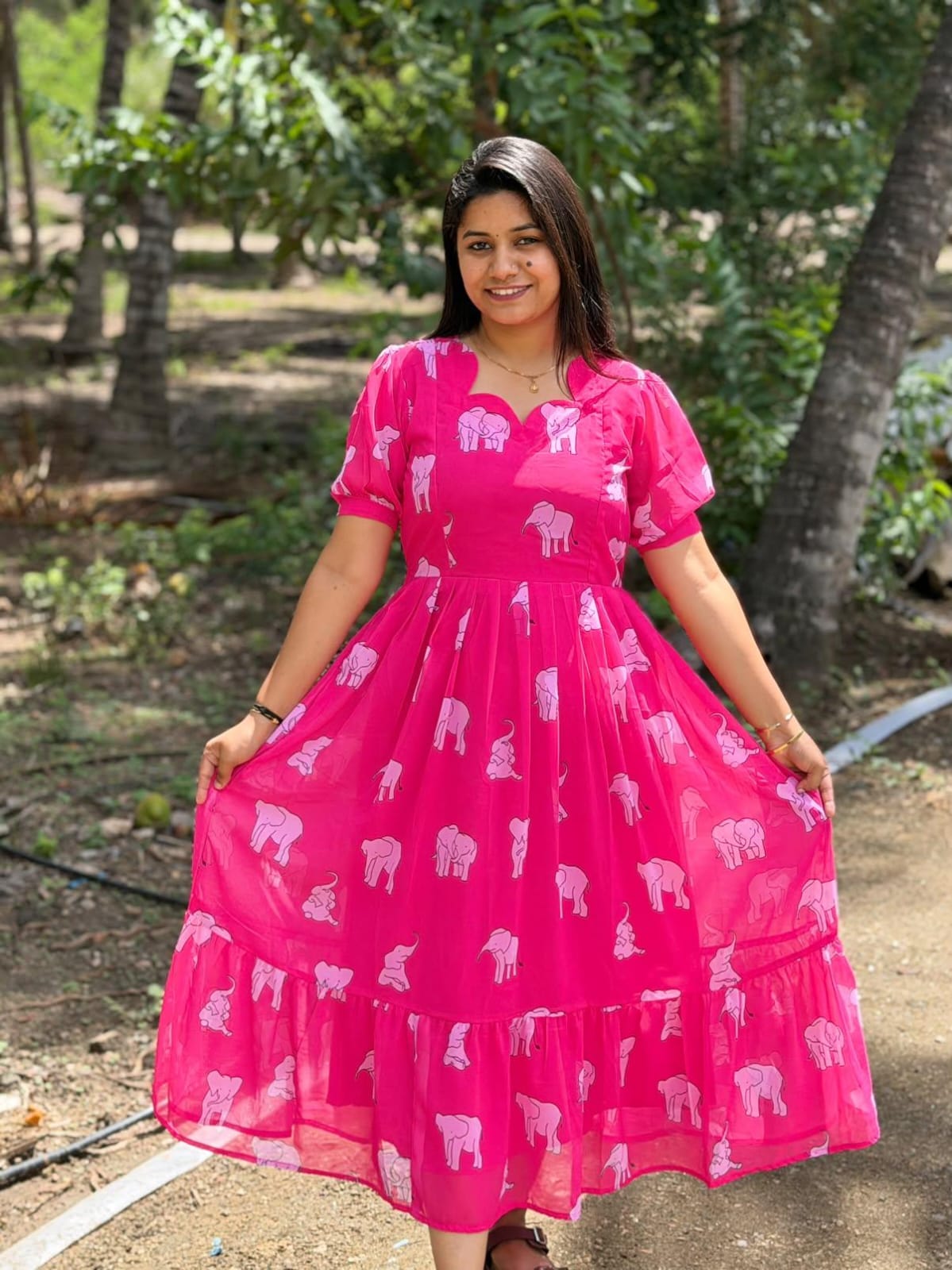 Georgette Floral Frock GFF71