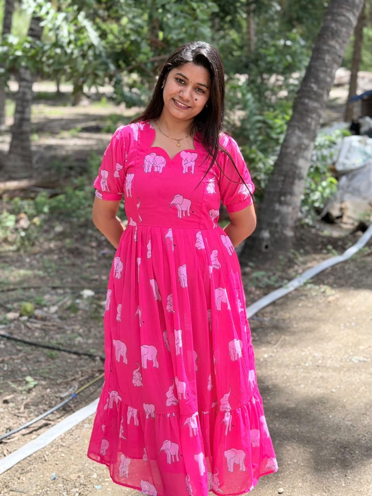 Georgette Floral Frock GFF71