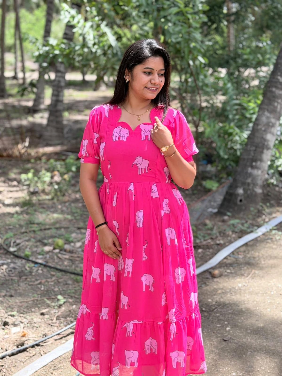 Georgette Floral Frock GFF71