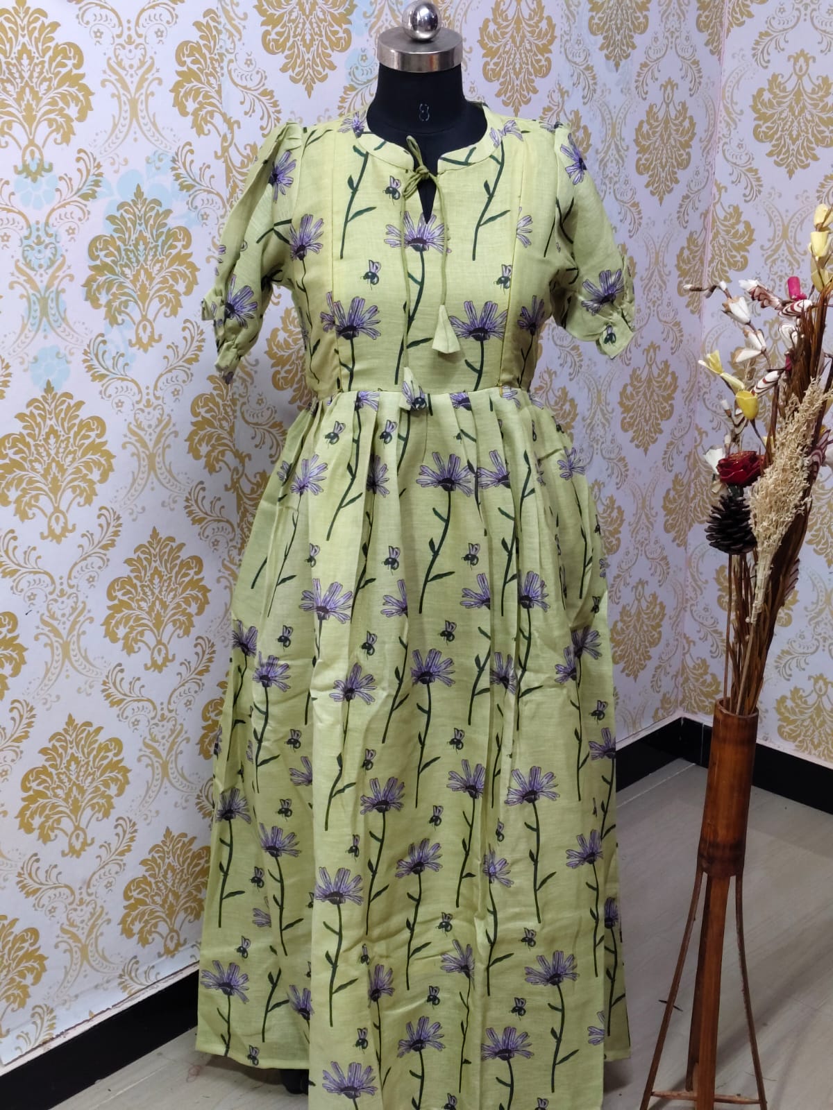 Linen Cotton Feeding Frock  IFF71