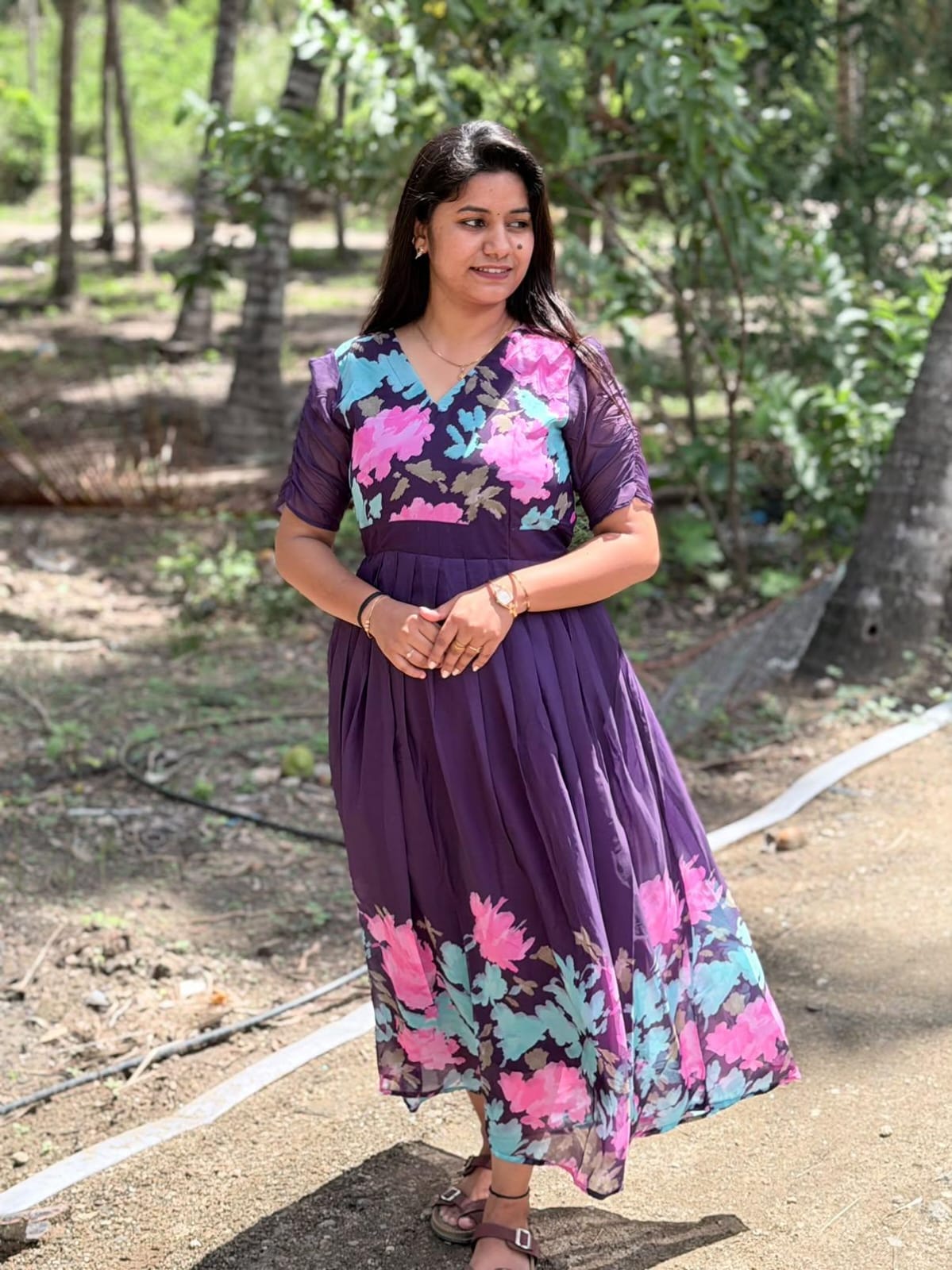 Georgette Floral Frock GFF72