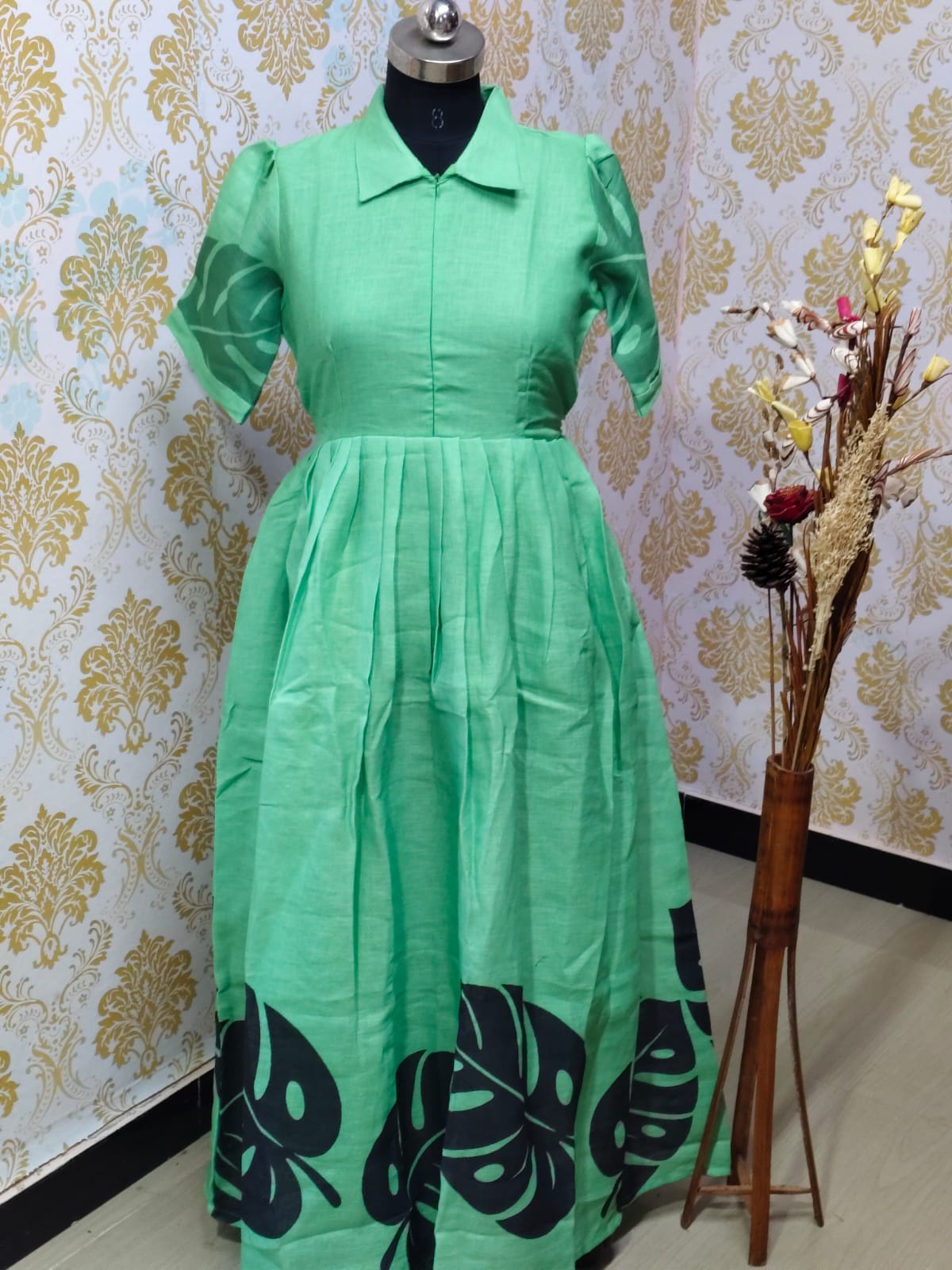 Linen Cotton Feeding Frock  IFF72