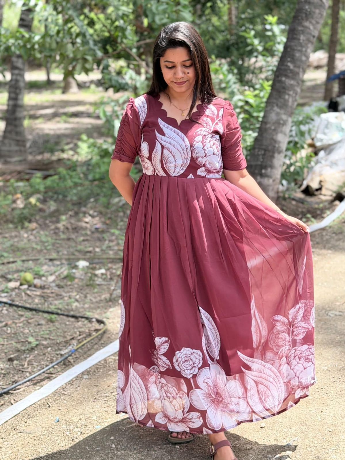 Georgette Floral Frock GFF73