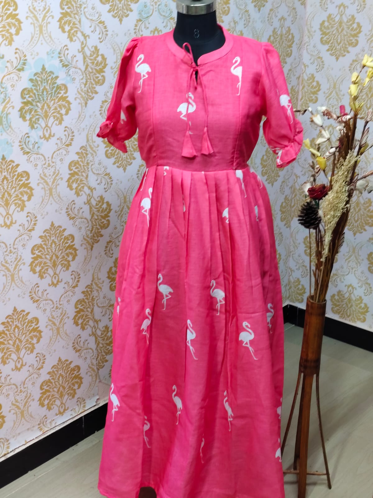 Linen Cotton Feeding Frock  IFF73