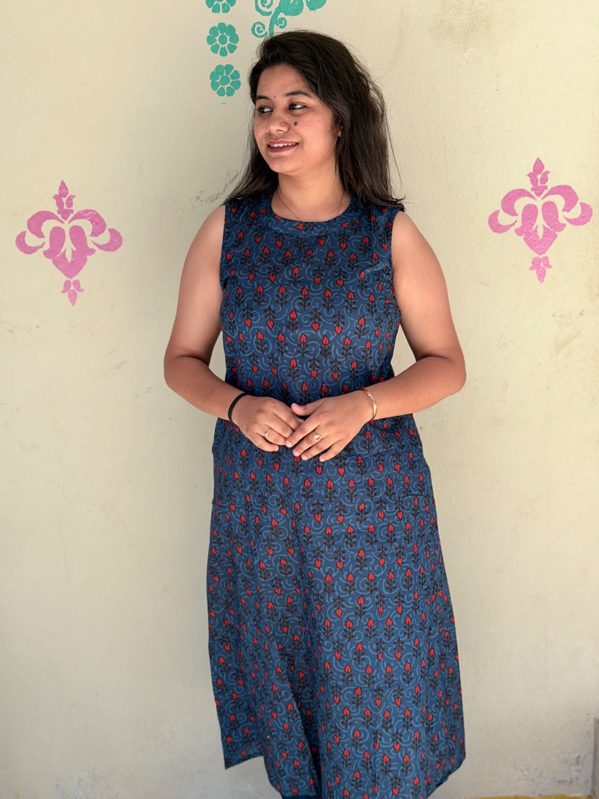 Premium Cotton A Line Kurti  VP73 (Sleeve Attached Inside)