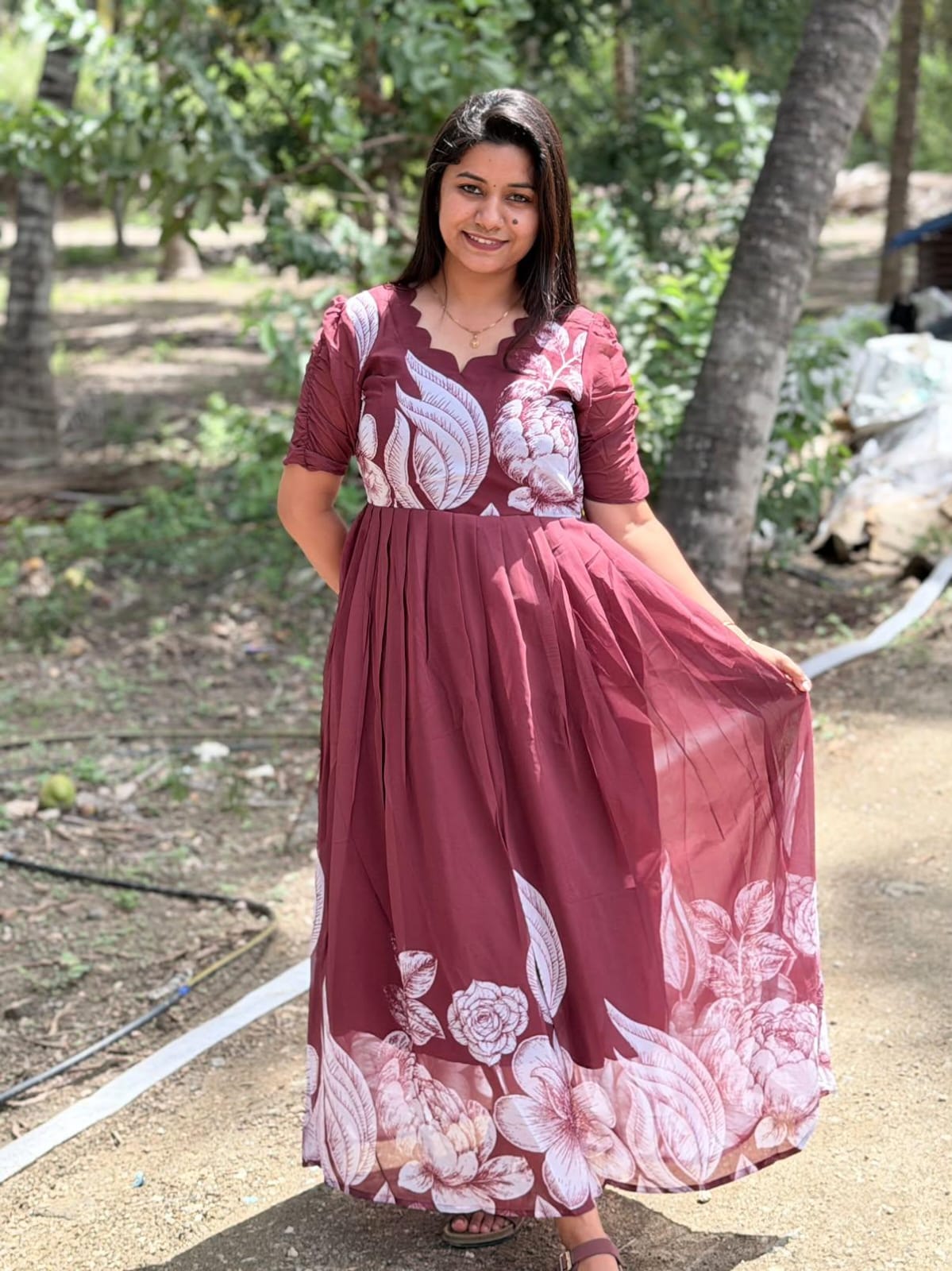 Georgette Floral Frock GFF73