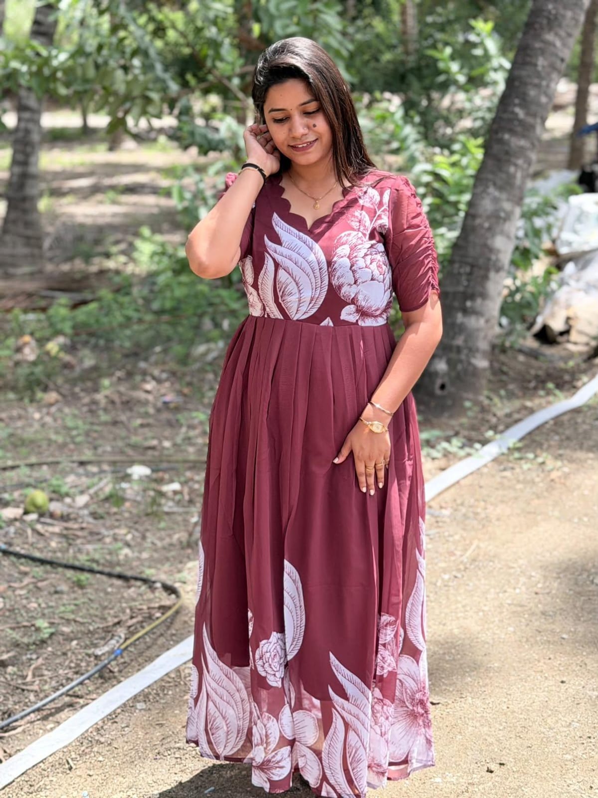 Georgette Floral Frock GFF73
