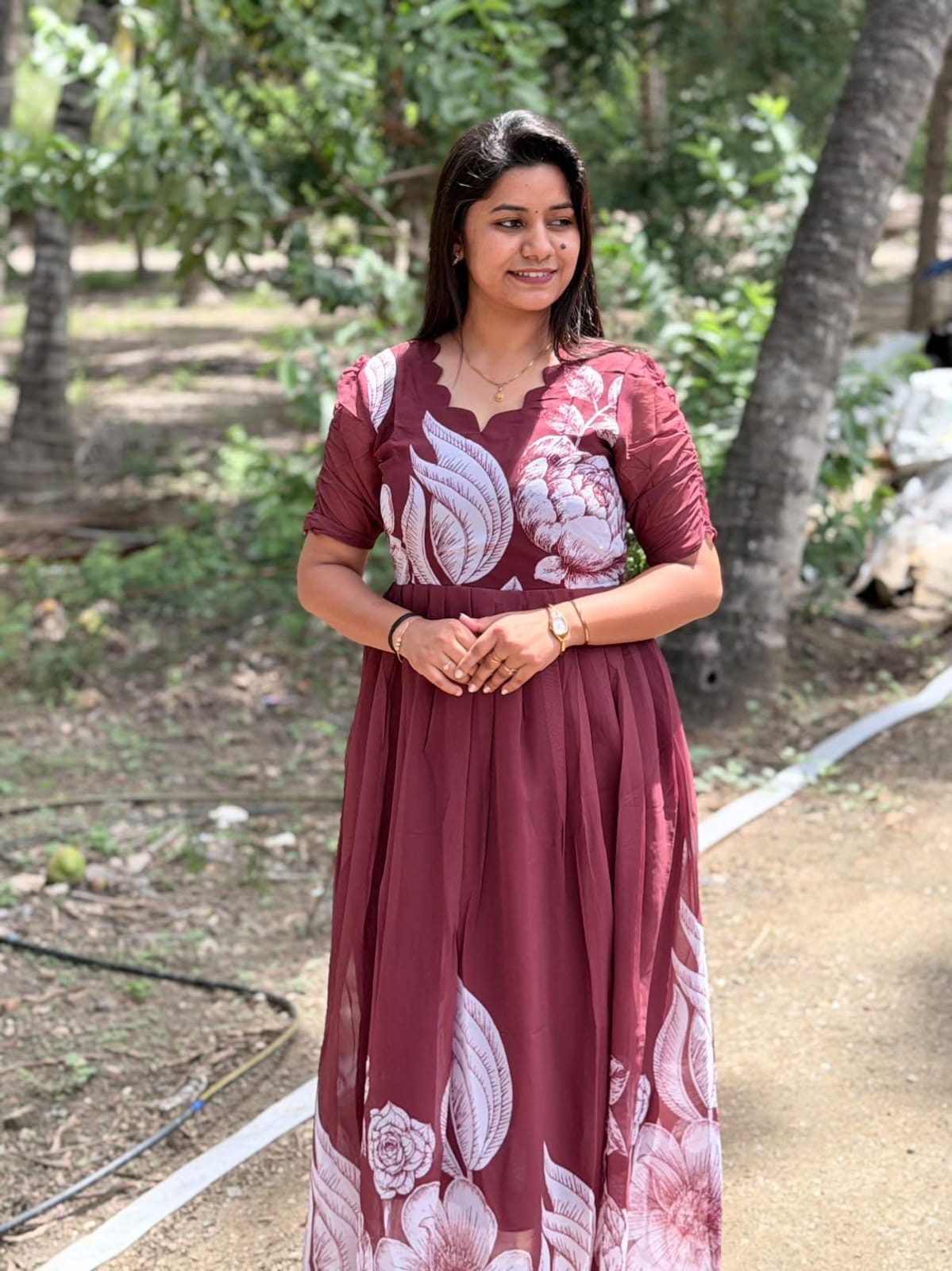 Georgette Floral Frock GFF73