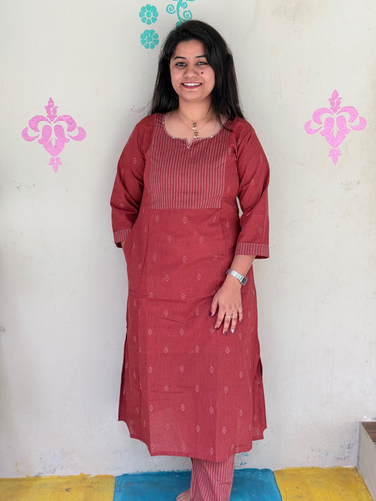A  Line Cotton Kurti  AL75