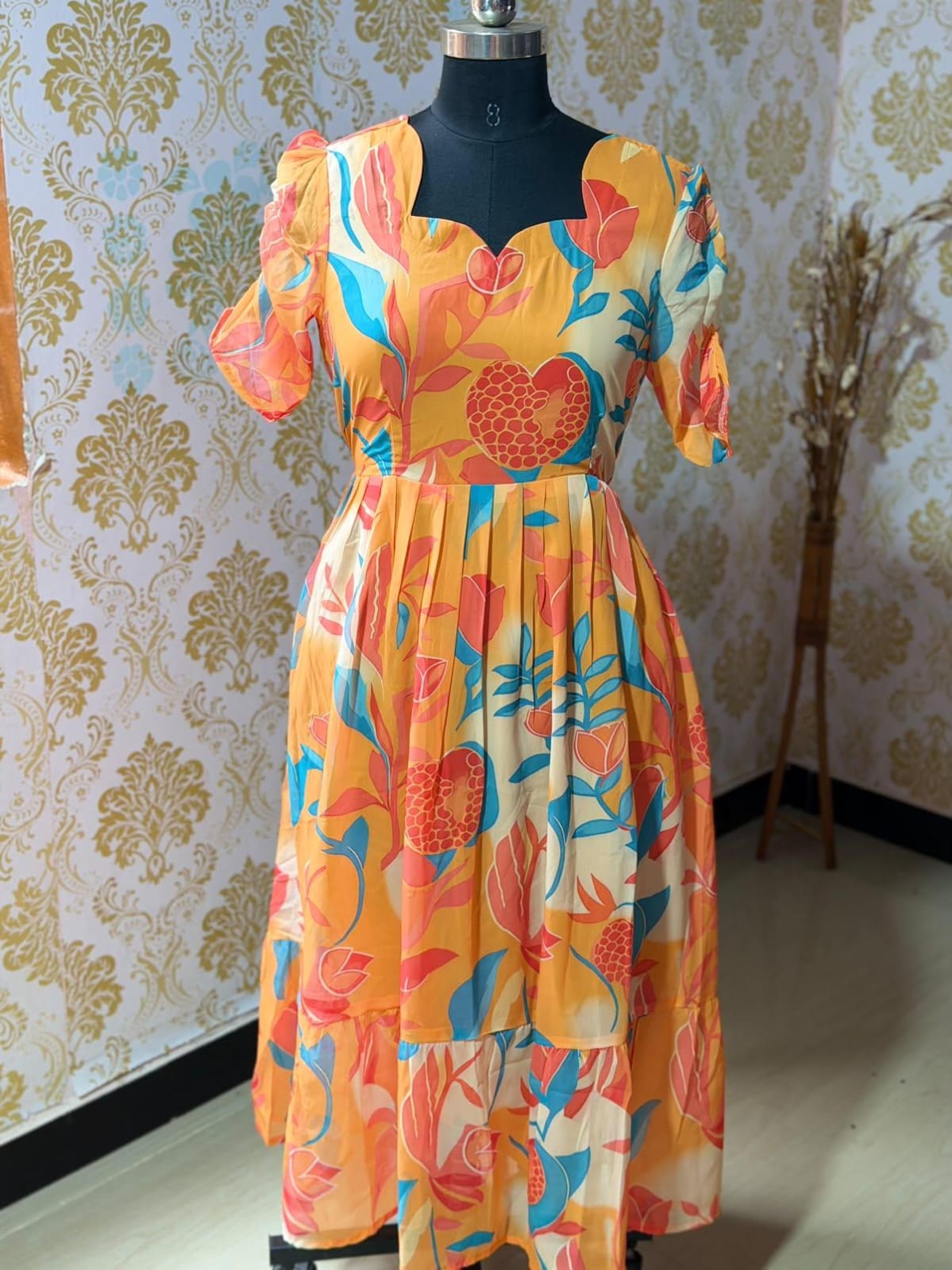 Georgette Floral Frock GFF76