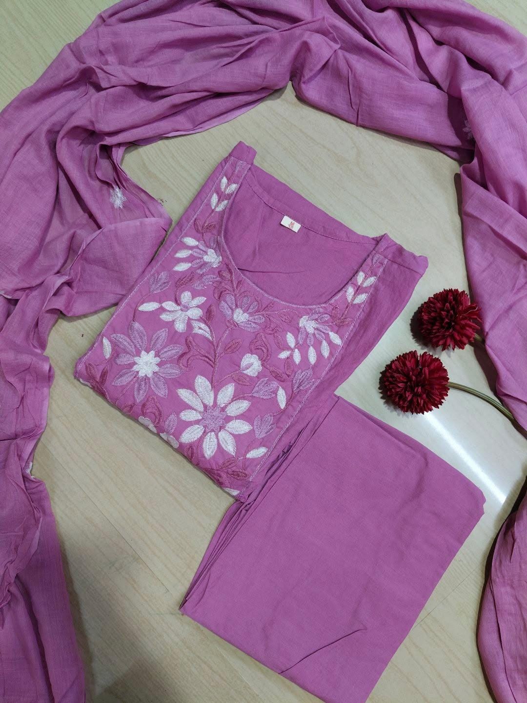 Cotton Floral Anarkali  -  AS76