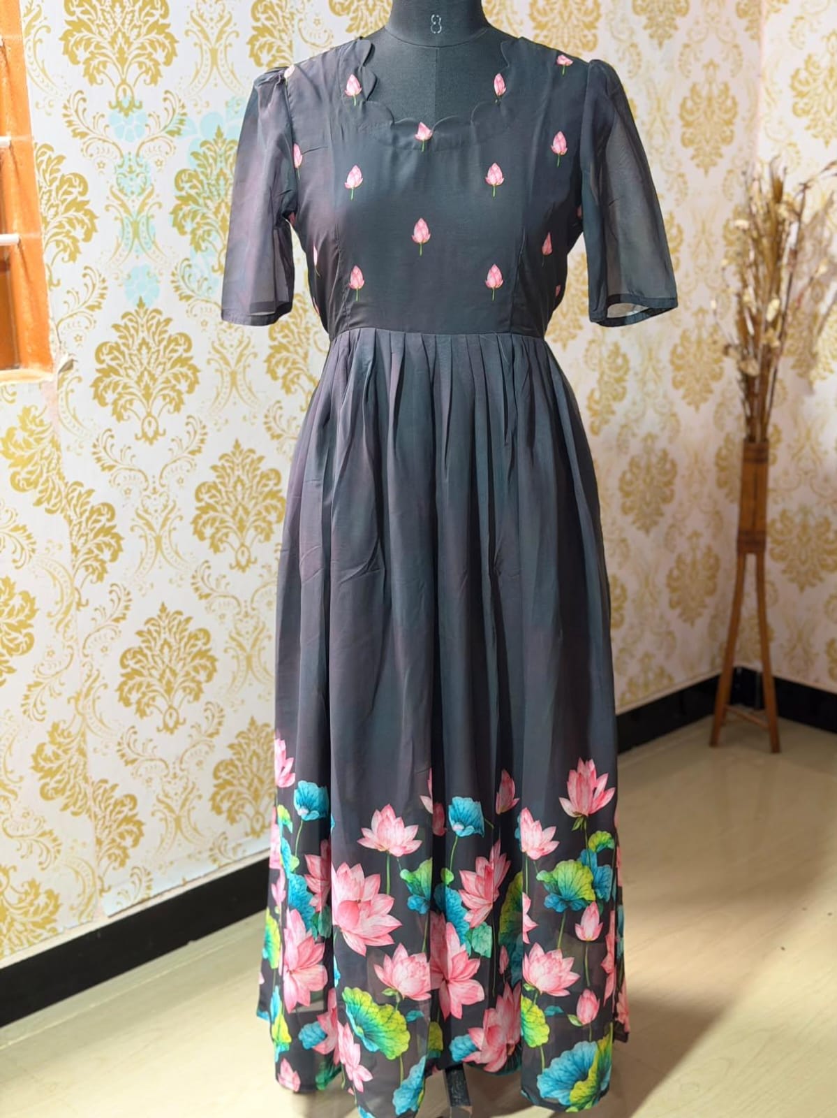 Georgette Floral Frock GFF77