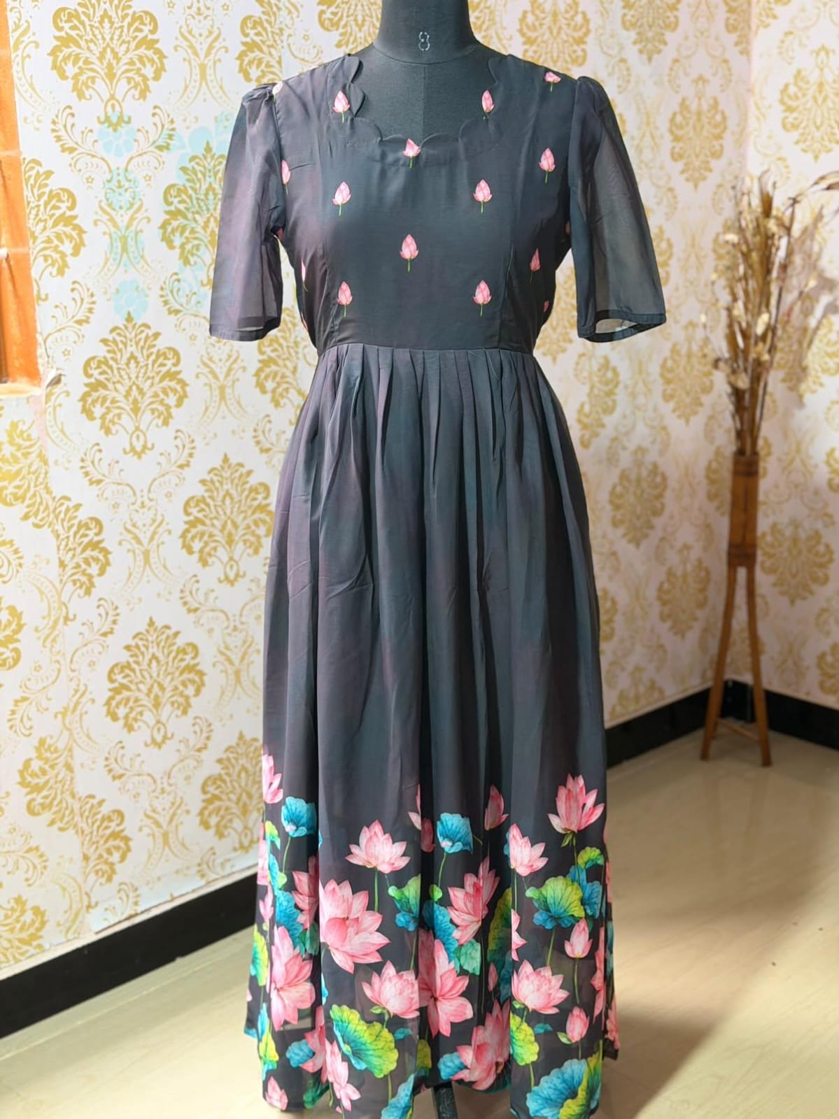 Georgette Floral Frock GFF77