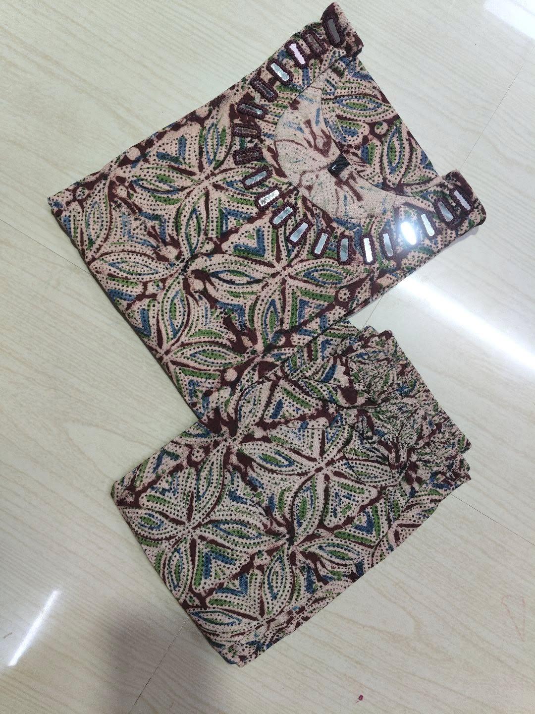 Kalamkari Kurti With Phant  PKA07