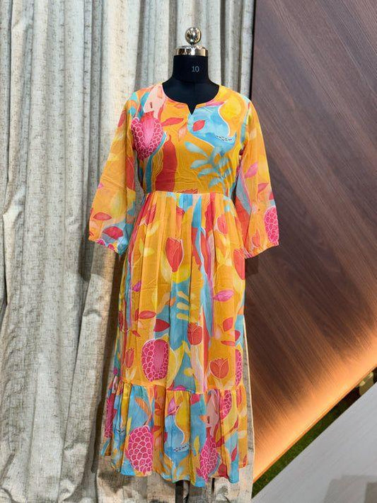 Georgette Floral Frock GFF07
