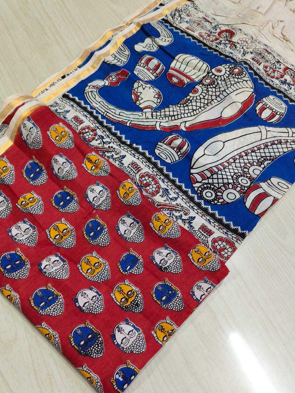 Kalamkari Zari Boarder Duppata KZD07