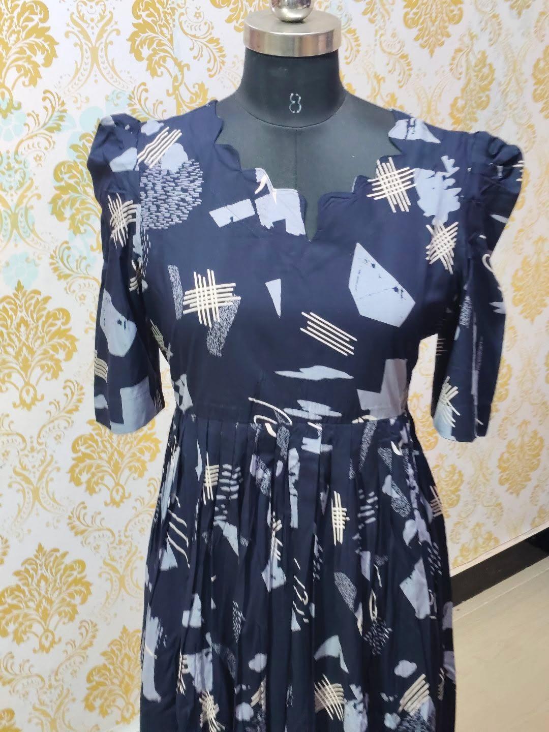 Premium Rayon Floral Frock - CFF184